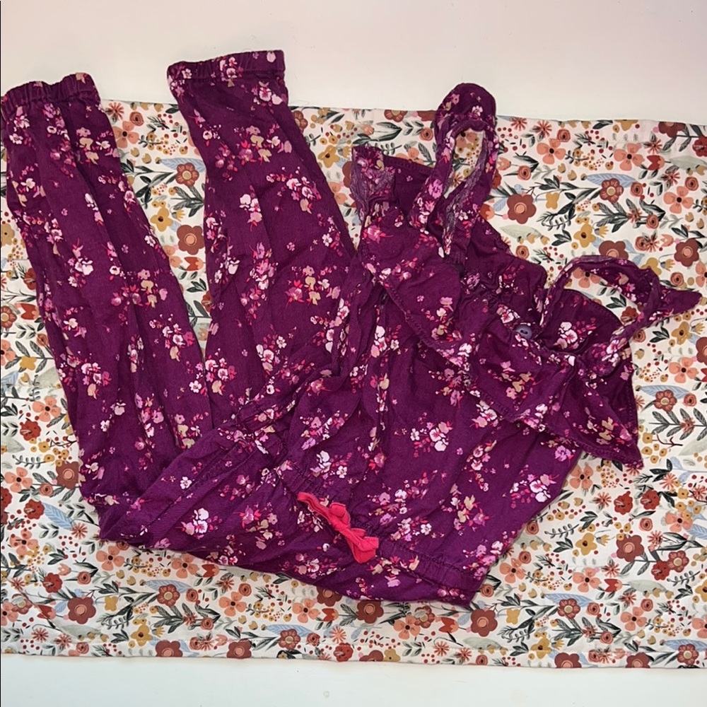 GAP Purple Pajama Dress with Floral Design